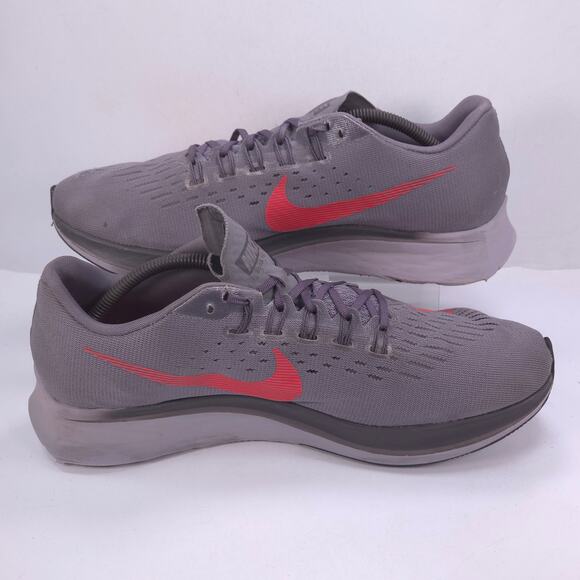 Nike Zoom Fly Athletic Lace Up Shoe Mens Size 12.5 880848-004 Gray Pink main image 8
